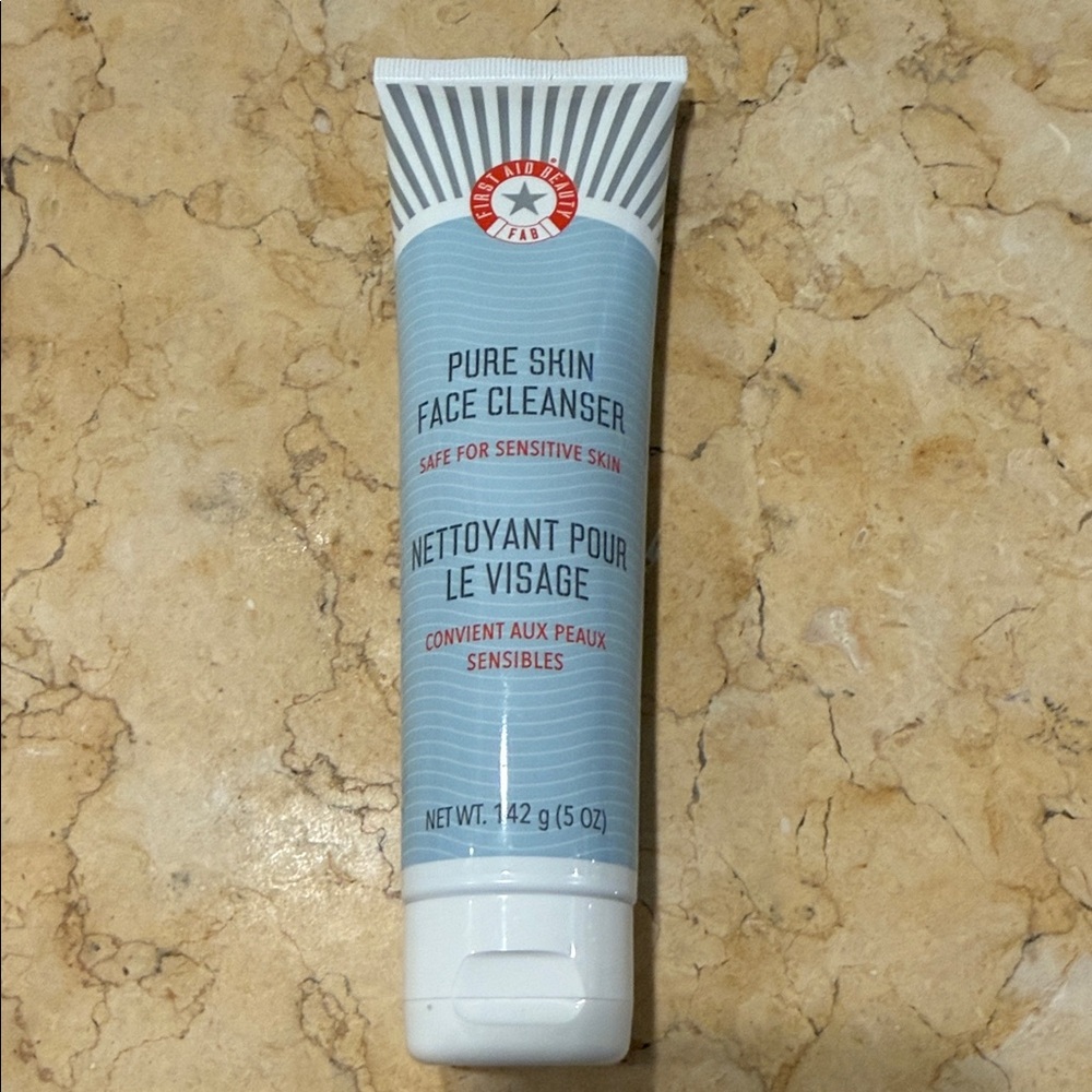 First Aid Beauty Pure Skin Face Cleanser - light blue and white